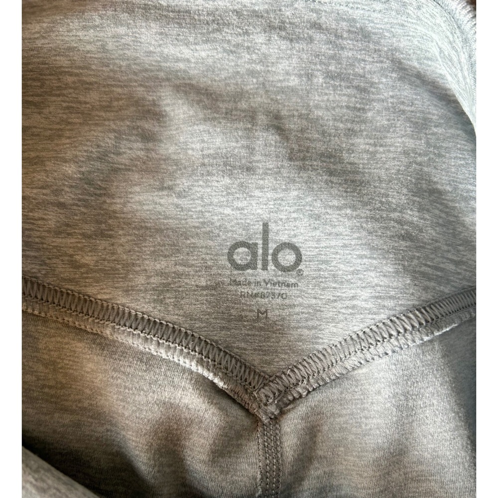 Alo Yoga High-Waist Ribbed Leggings Athletic Heathered Gray Size M